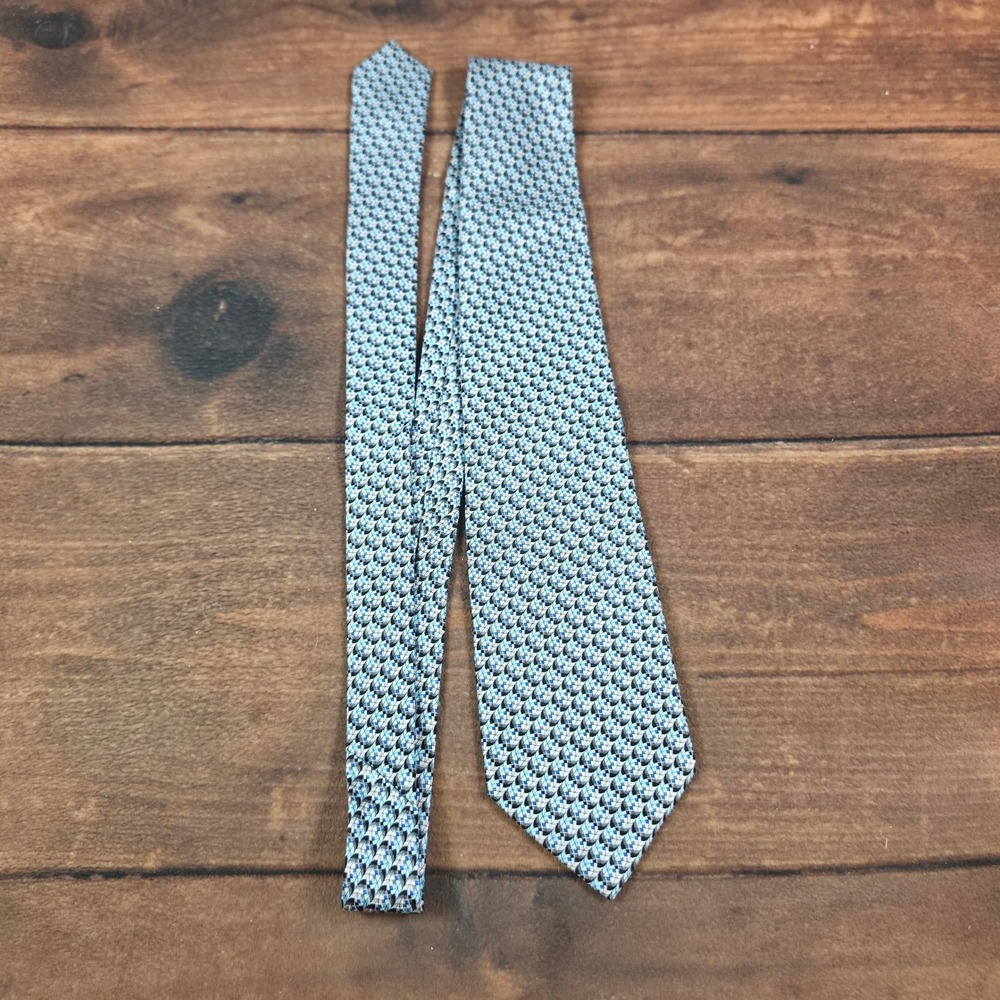 Stefano Ricci Necktie Mens OS Blue Grey Good Silk Geometric Made in Italy